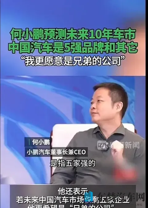 何小鹏称10年后中国汽车是5强品牌和其它-2