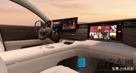 智己LS9内饰细节曝光，六座车里藏了块吸顶屏,预售倒计时今晚揭晓-1