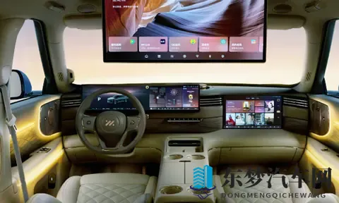 大6座SUV，智己LS9内饰官图发布，2+2+2布局，配冰箱+彩电+大沙发-2