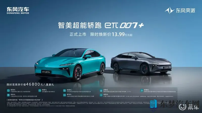 限时焕新价1399万元！东风奕派eπ007+正式上市