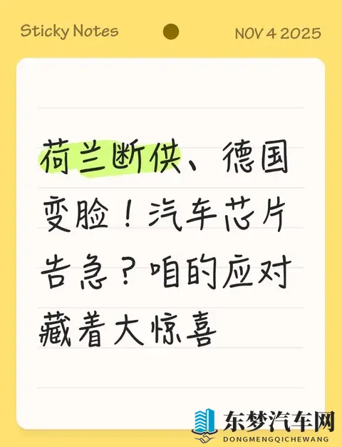荷兰断供、德国变脸！汽车芯片告急？咱的应对藏着大惊喜-1