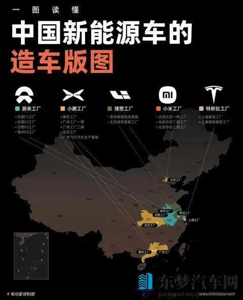 新能源造车地图:5大品牌13座工厂,暗藏这些玄机!-2
