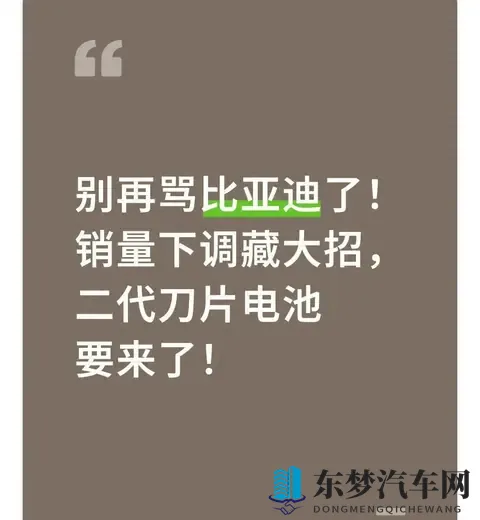 比亚迪销量连跌三月，工厂停产夜班？二代刀片电池藏着大秘密。-1
