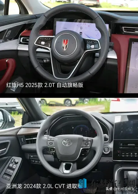 新款红旗H5与丰田亚洲龙:13万级B级车,谁更值得掏腰包?-3