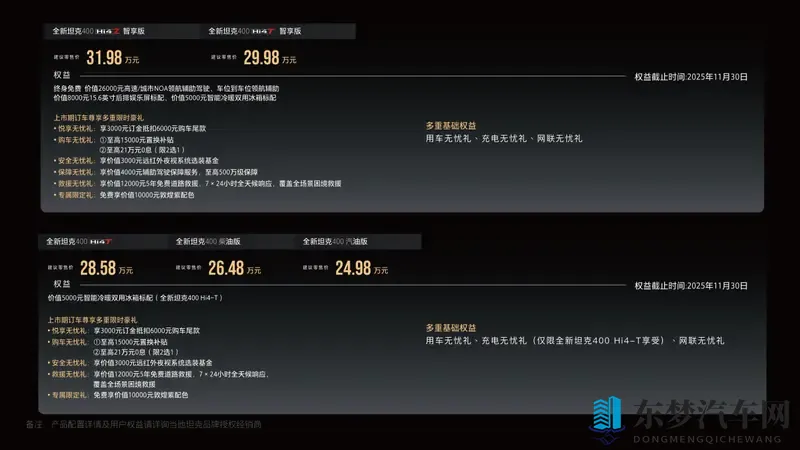 全新坦克400上市2498万元起-1