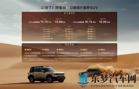 降低四驱入手门槛，新款捷途山海T1上市，指导价1579万起-1