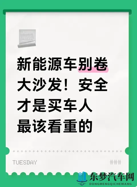 新能源车别卷大沙发！安全才是买车人最该看重的