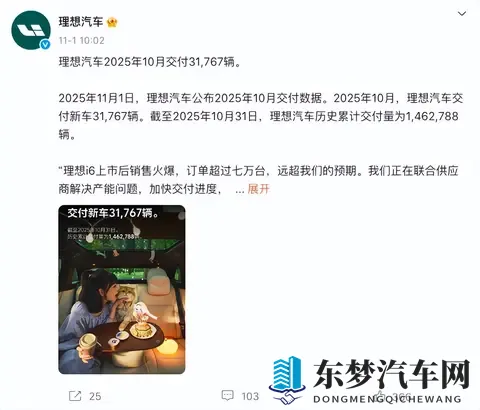 10月车企销量  黑马零跑破7万，巨头比亚迪狂揽44万-2