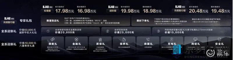 限时1948万元，BJ40增程元境智行上市