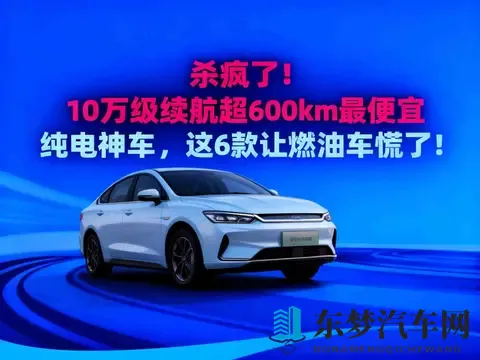 杀疯了！10万级续航超600km最便宜纯电神车，这6款让燃油车慌了！-1
