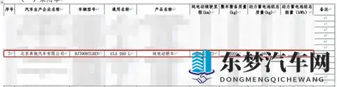 CLTC续航里程超600公里，奔驰纯电CLA长轴距版新车型申报信息曝光-2