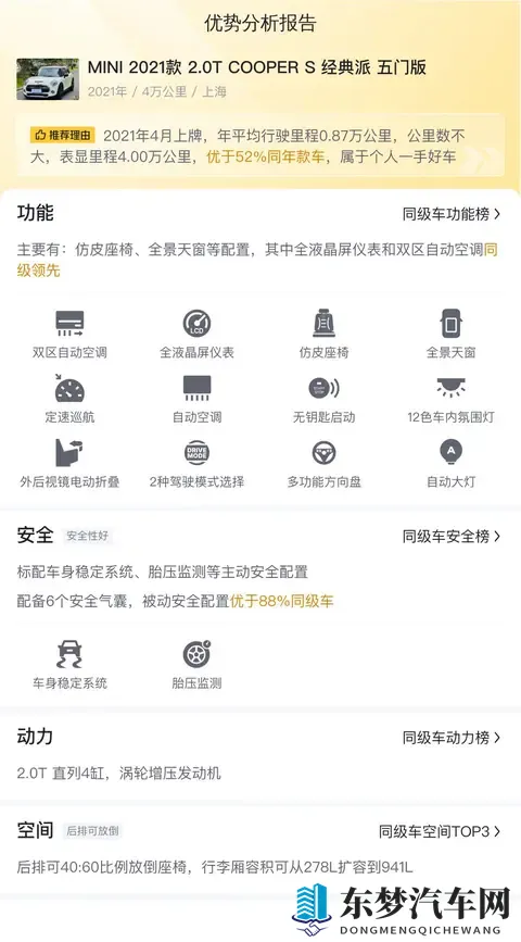 21年MINI COOPER S：白色小钢炮，4万公里正当年