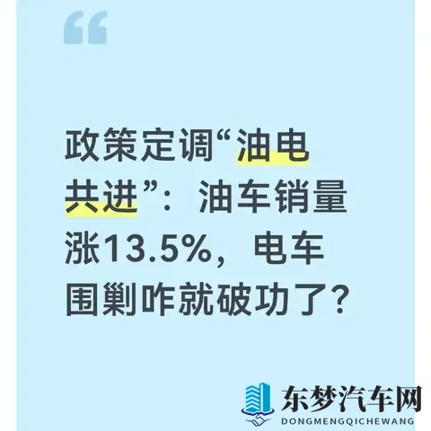 政策定调“油电共进”:油车销量涨135%,电车围剿咋就破功了?-1