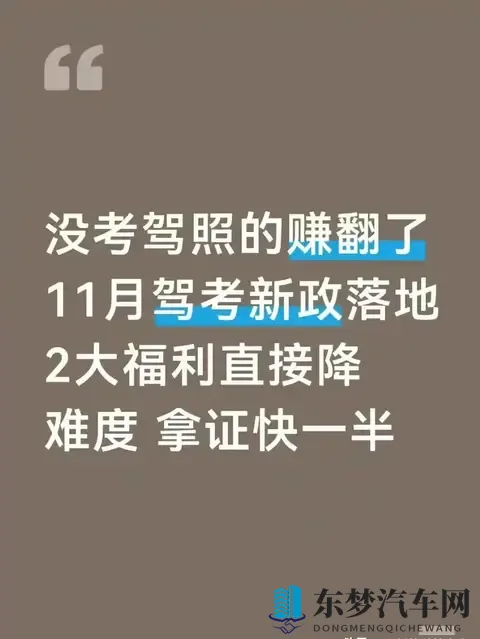11月驾考新政落地：没考驾照的真省不少事儿-1