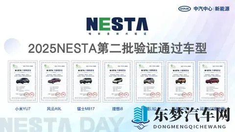 问界 M7 增程版、理想 i8、小米 YU7 通过 NESTA 六维电安全验证-3