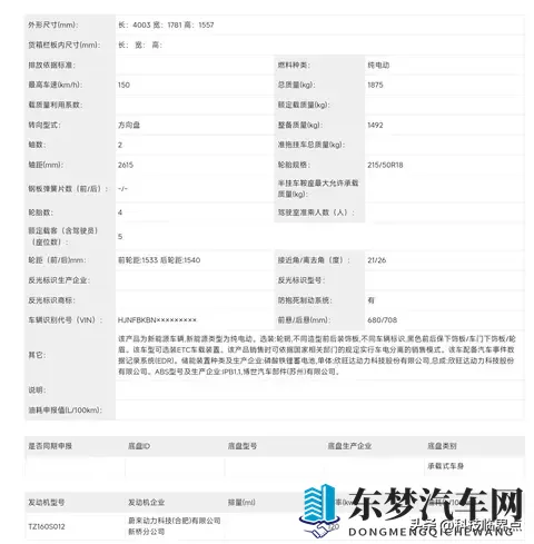 蔚来新款firefly萤火虫申报，电机功率提升至120千瓦-1