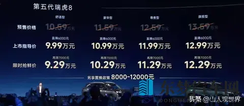 929万逆天价！冠军基因+8155芯片，瑞虎8把10万级SUV卷到天花板-2