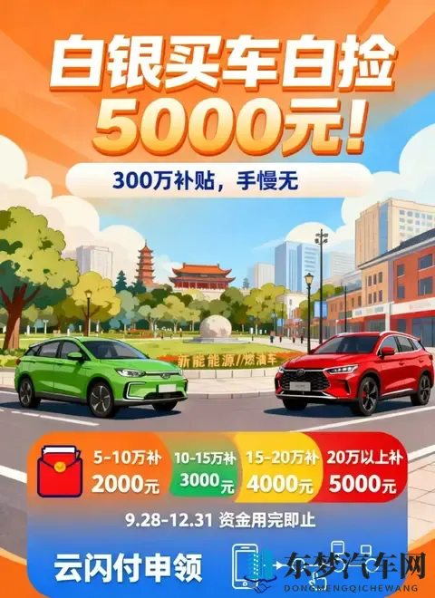 白银300万购车补贴来袭！最高5000元！-1
