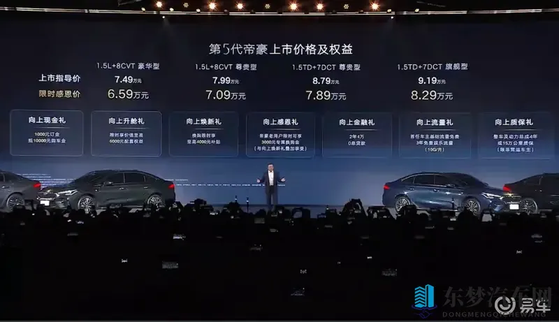 全新15T，659万元起 第5代帝豪上市