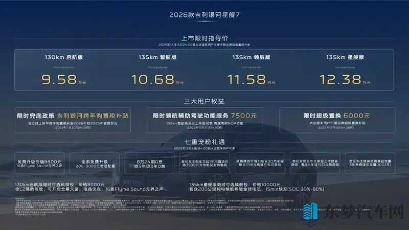 限时958万起 2026款银河星舰7 EM-i正式上市-1